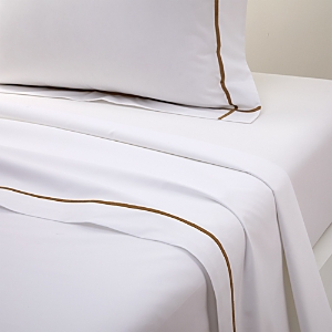Yves Delorme Athena Flat Sheet, Full/queen In Bronze
