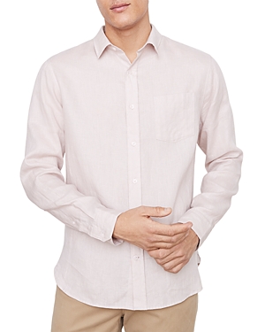 Vince Linen Button-up Shirt In Rosewater