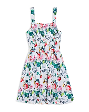 Us Angels Girls' Bubble Hem Floral Tank Dress - Little Kid In Multi
