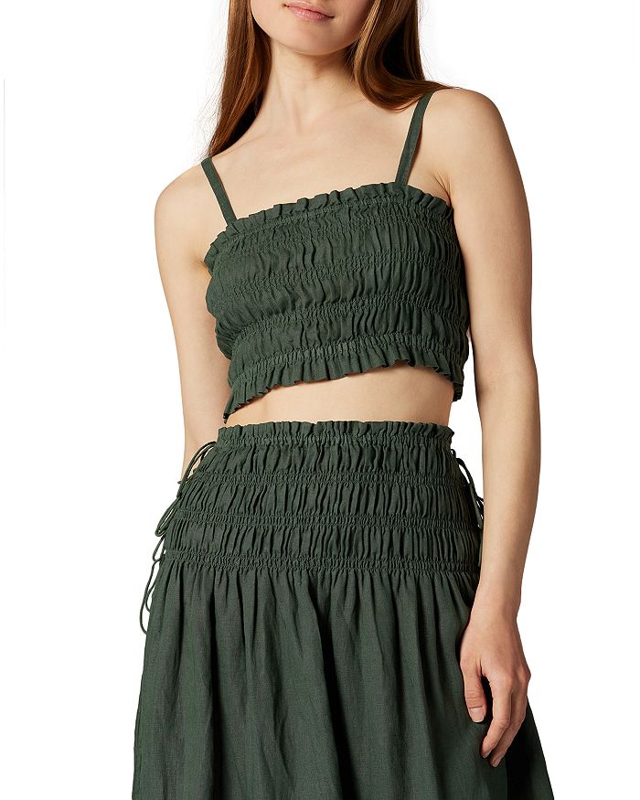 Joie Brooklyn Smocked Crop Top Bloomingdale's