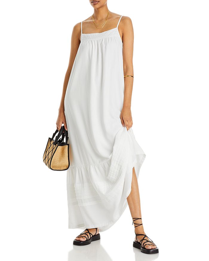 AQUA Sleeveless Pleated Trim Maxi Dress - 100% Exclusive | Bloomingdale's
