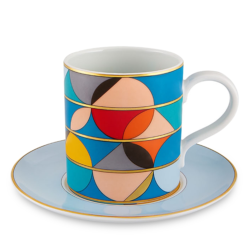 Vista Alegre Futurismo Tea Cup And Saucer In Multi