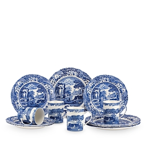 Royal Worcester & Spode Blue Italian 12 Piece Dinnerware Set