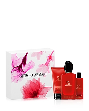 Armani Collezioni Si Passione Eau De Parfum 3-piece Gift Set ($217 Value) In Red
