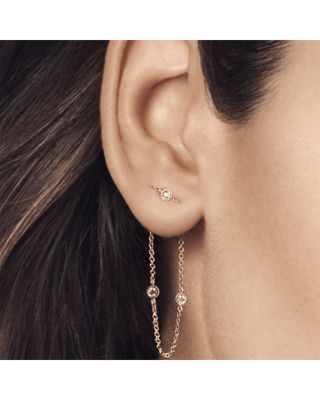 18K Yellow Gold Diamond Chain Connecting Charm Chain