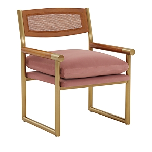 Shop Tov Furniture Harlow Rattan Velvet Chair In Mauve