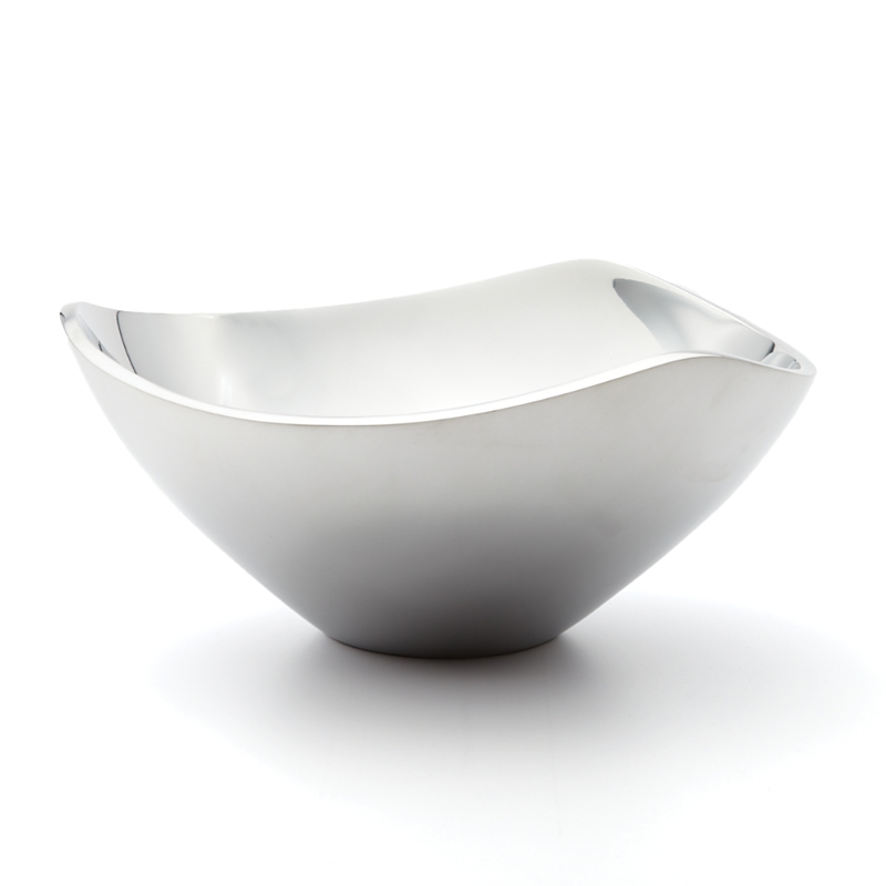 Nambe Tri-corner Bowl, 11" In Silver