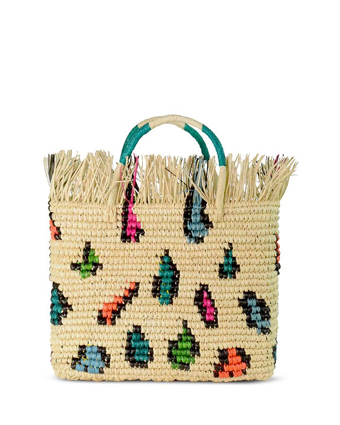 Leopard straw clearance bag