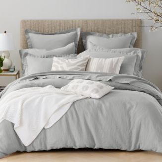 AQUA Linen Duvet Cover, King - 100% Exclusive | Bloomingdale's