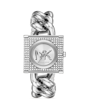 Michael Kors Women's Mk Chain Lock White Dial Watch In White