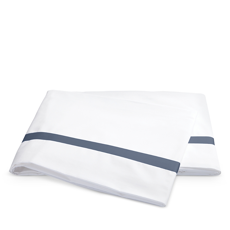 Matouk Lowell Flat Sheet, King In Steel Blue