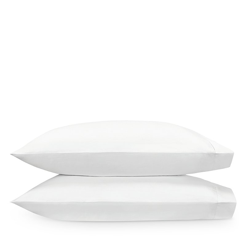 Matouk Set Of 2 Roman Hemstitch Linen Pillowcases In White