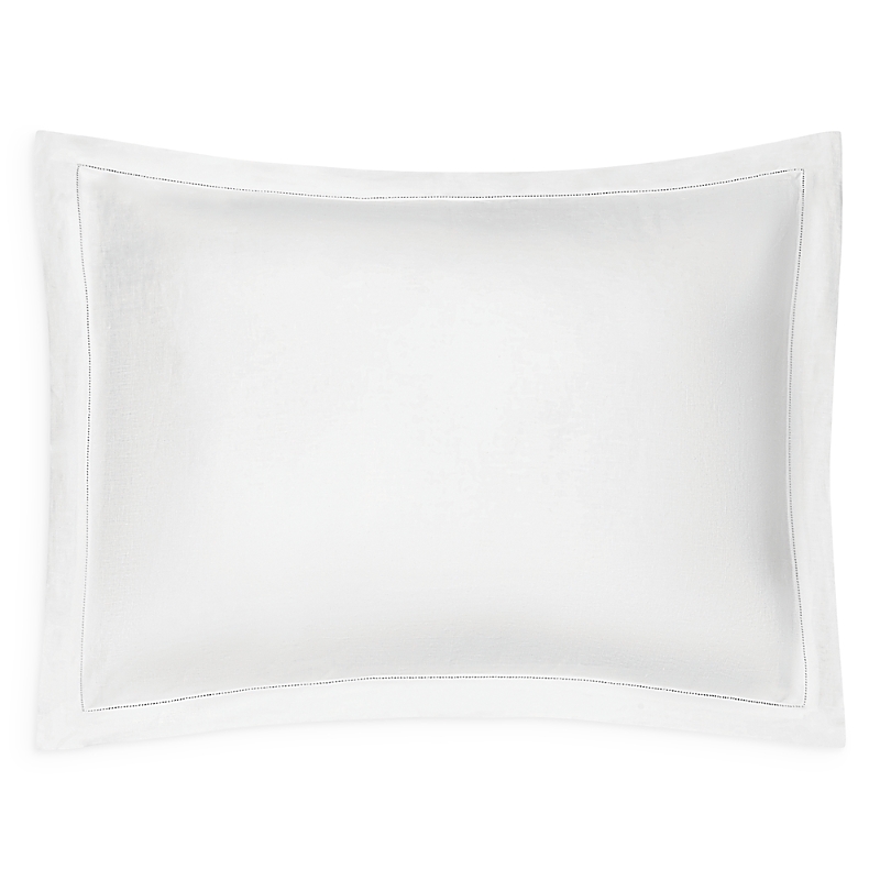 Matouk Roman Hemstitch Linen Sham In White