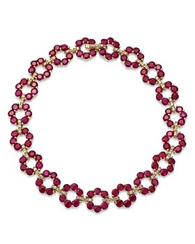 Bloomingdale's - Ruby & Diamond Circle Link Bracelet in 14K Yellow Gold - 100% Exclusive 