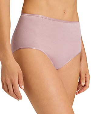Hanro Cotton Seamless Full Briefs In Pale Pink