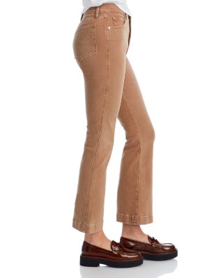 Carson High Rise Ankle Flare Leg Jeans in Tan Sierra 