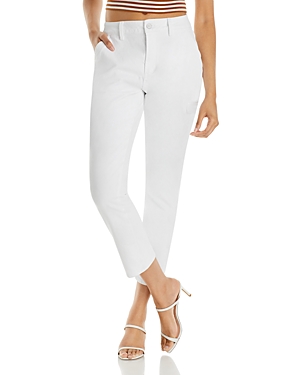 Paige Cindy High Rise Cropped Straight Jeans In Crisp White In Crisp White