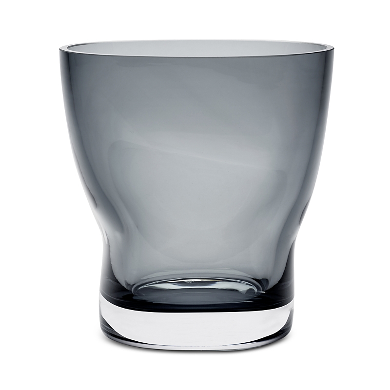 Orrefors Squeeze Tulip Vase In Blue/gray