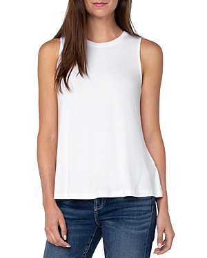 Liverpool Los Angeles Sleeveless Knit Top In White