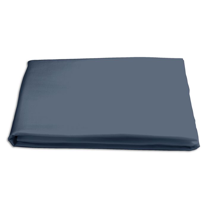 Matouk Nocturne Fitted Sheet, Queen In Steel Blue