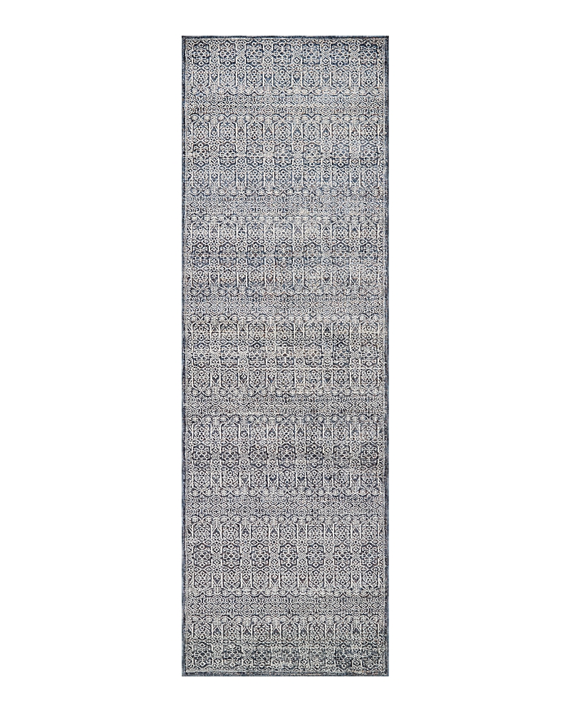 Amber Lewis Zuma Zum-01 Runner Area Rug, 2'7 X 7'9 In Denim/ivory