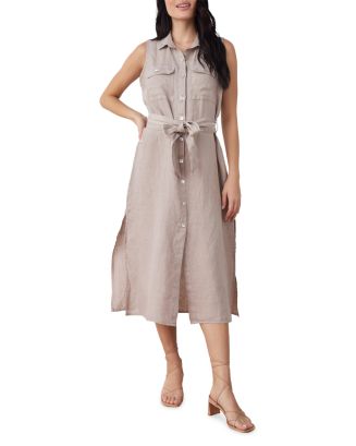 Bella Dahl Sleeveless Linen Midi Shirt Dress | Bloomingdale's