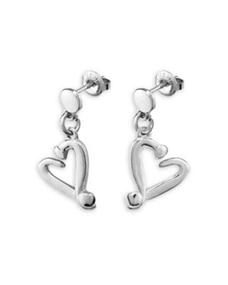  Hammered Heart Hoops