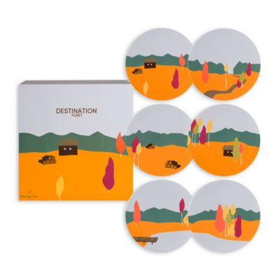 DEGRENNE Paris - Destination Foret Round Plates, Set of 6