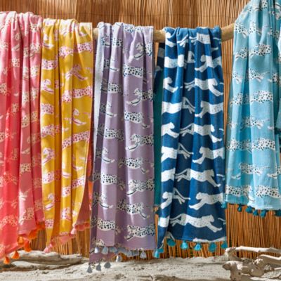 Leaping Leopard Beach Towel