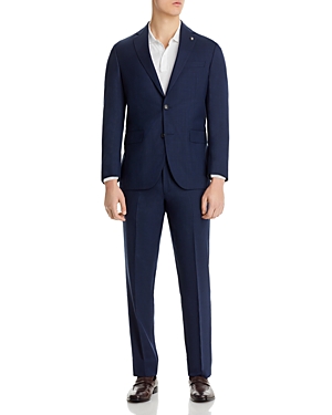 Jack Victor New York Regular Fit Micro Neat Suit In Blue