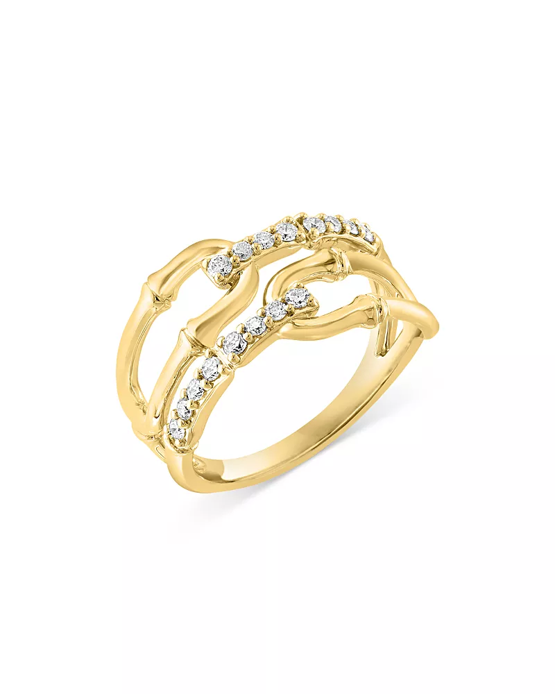 Bloomingdale's Fine Collection Diamond Link Ring in 14K Gold, 0.25 tcw