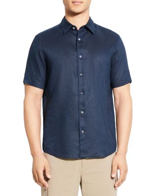 Theory - Irving Short Sleeve Linen Shirt