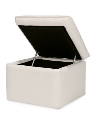 Cali Storage Ottoman in Eco Performance Fabric with USB port | Water Repellent & Stain Resistant