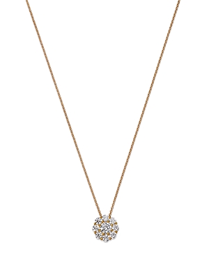 Bloomingdale's Diamond Flower Cluster Pendant Necklace In 14k Yellow Gold, 0.50 Ct. T. W. - Exclusive In Gold
