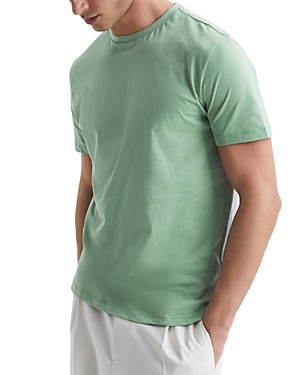 Reiss Bless Crewneck Tee In Frosty Green