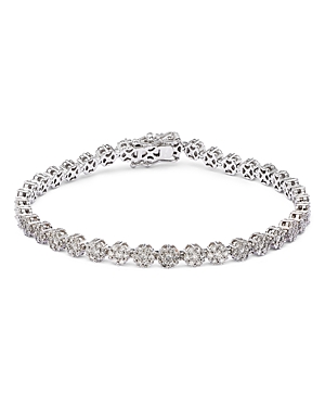 Bloomingdale's Diamond Flower Cluster Bracelet in 14K White Gold, 3.0 ct. t.w. - 100% Exclusive