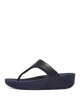 Women's Lulu Leather Thong Wedge Sandals