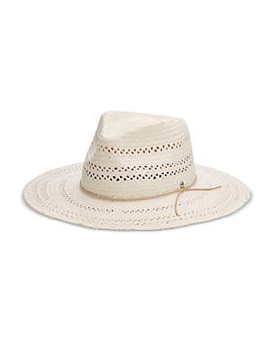 Rag & Bone Elle Woven Paper Fedora In Ivory