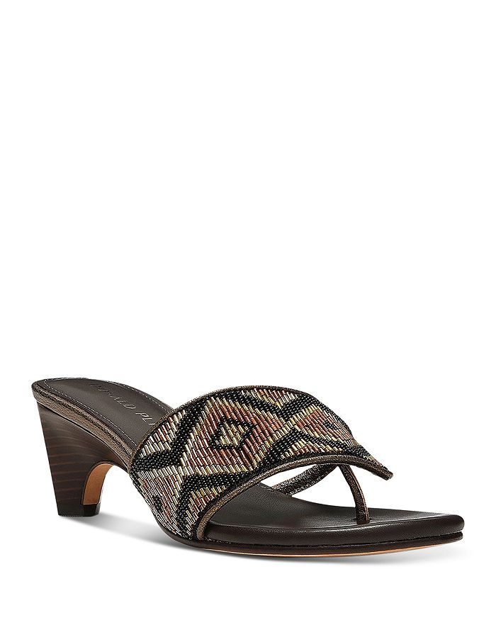 Donald Pliner Women s Slip On Mid Heel Thong Sandals Bloomingdale s