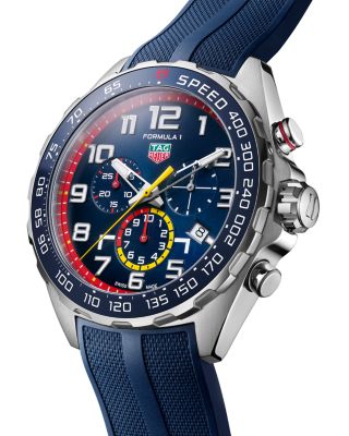 Formula 1 Red Bull Stainless Steel Rubber Strap Chronograph, 43mm