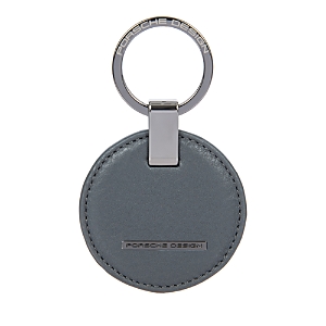 Porsche Design Men's Circle Leather Logo Keyring In Anthracite