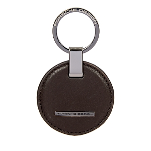 Shop Porsche Design Keyring Circle In Dark Brown