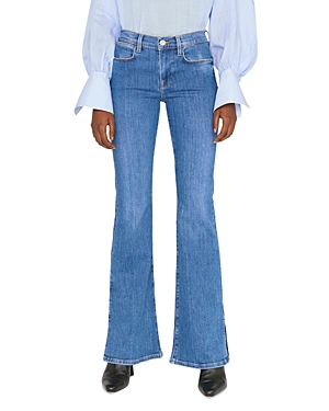 FRAME LE HIGH MID RISE FLARE JEANS IN SAMSON