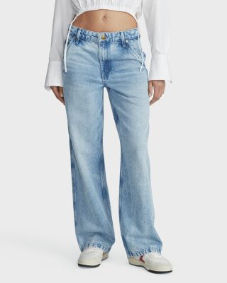 rag & bone Sid High Rise Wide Leg Carpenter Jeans in Kona