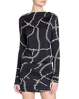 Versace Jeans Couture - Organzino Printed Low Back Mini Dress