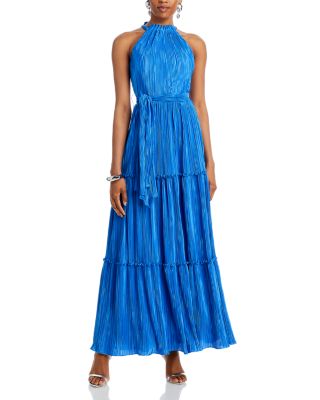 AQUA - Pleated Tie Waist Dress - Exclusive