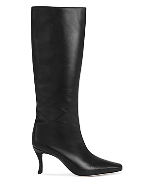 Shop By Far Women's Stevie Pointed Toe High Heel Tall Boots In Black