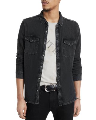 John Varvatos - Arvon Cotton Textured Knit Button Down Western Shirt