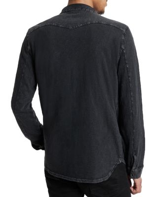 Arvon Cotton Textured Knit Button Down Western Shirt 