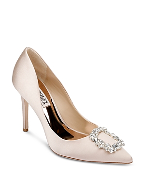 BADGLEY MISCHKA WOMEN'S CHER CRYSTAL BUCKLE PUMPS